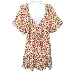 Sweet Lemon Baby Doll‎ Ditsy Floral Ruffle Tier Mini Dress Size 1X Romantic Fem